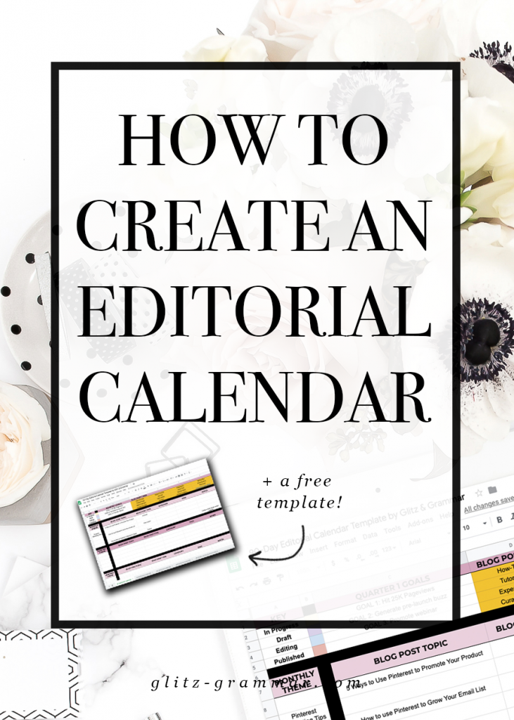 how to create an editorial calendar plus free google sheets template