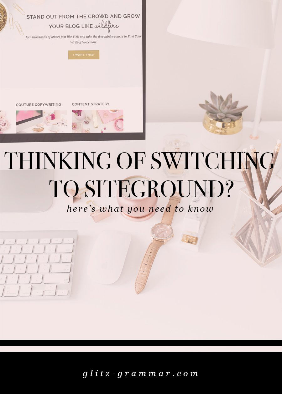 switch to siteground hosting 