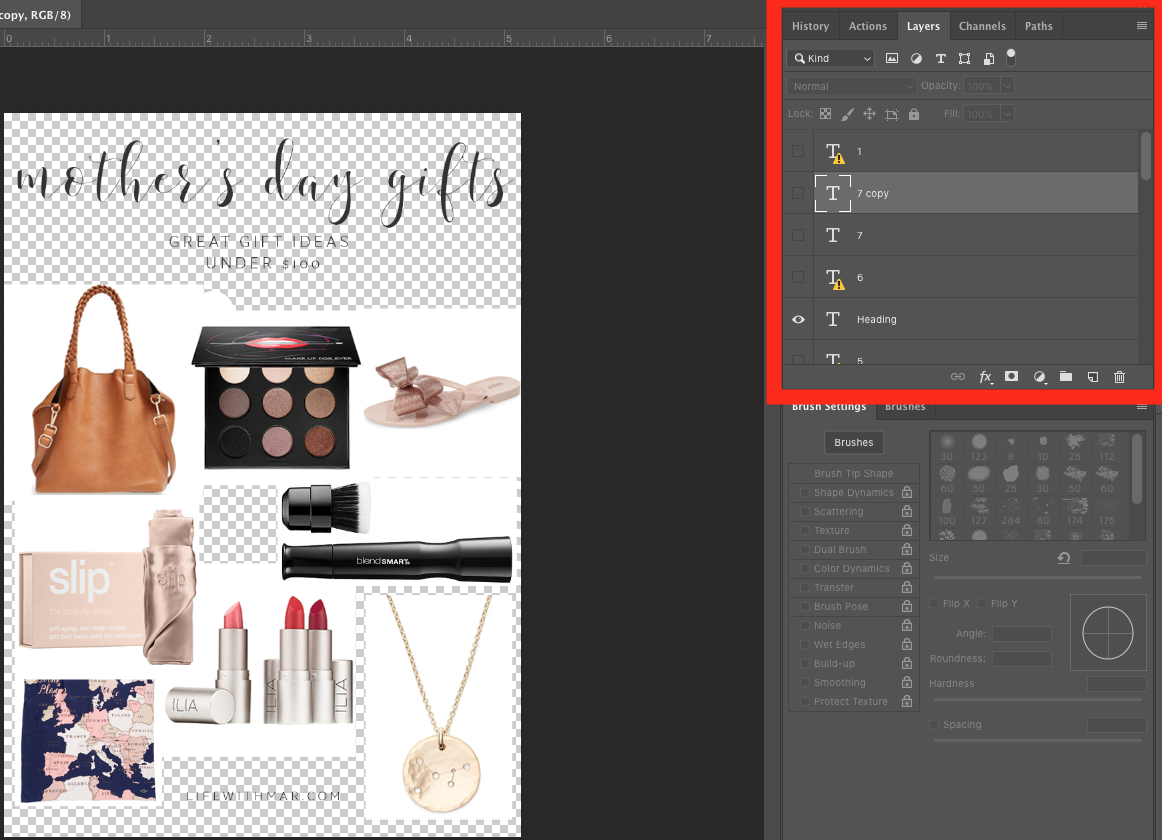 how to create a gift guide in photoshop