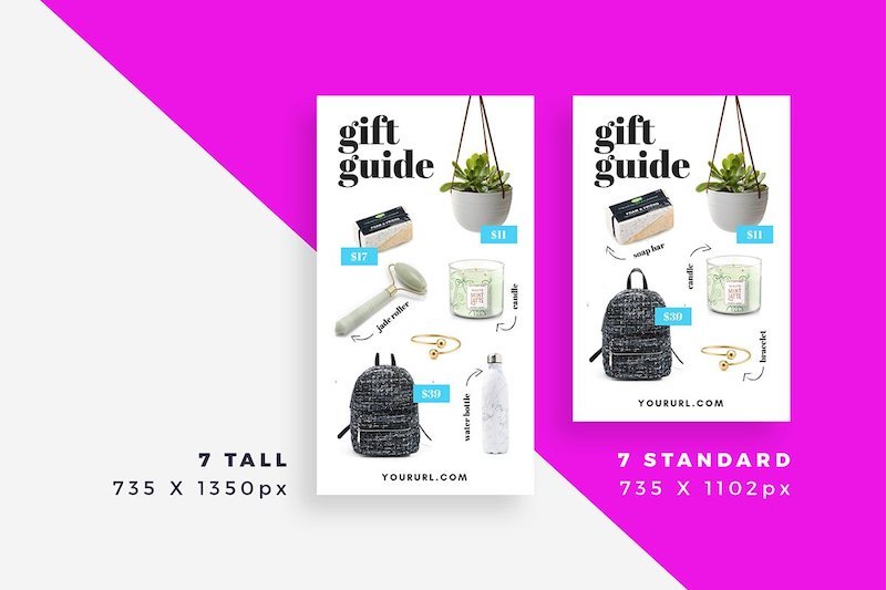Canva holiday gift guide template