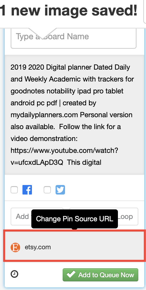how to edit url in tailwind when using Pinterest for affiliate marketing