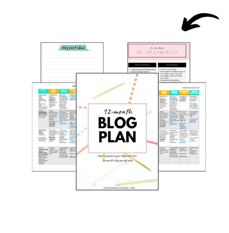 free 12 month blog planner digital and printable 